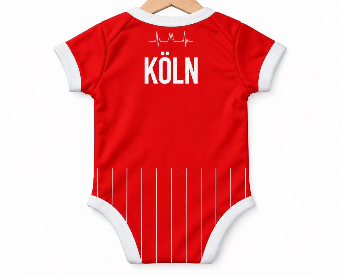 Köln Baby Body 26/27 Auswärts inkl. Name und Nummer (Druck)