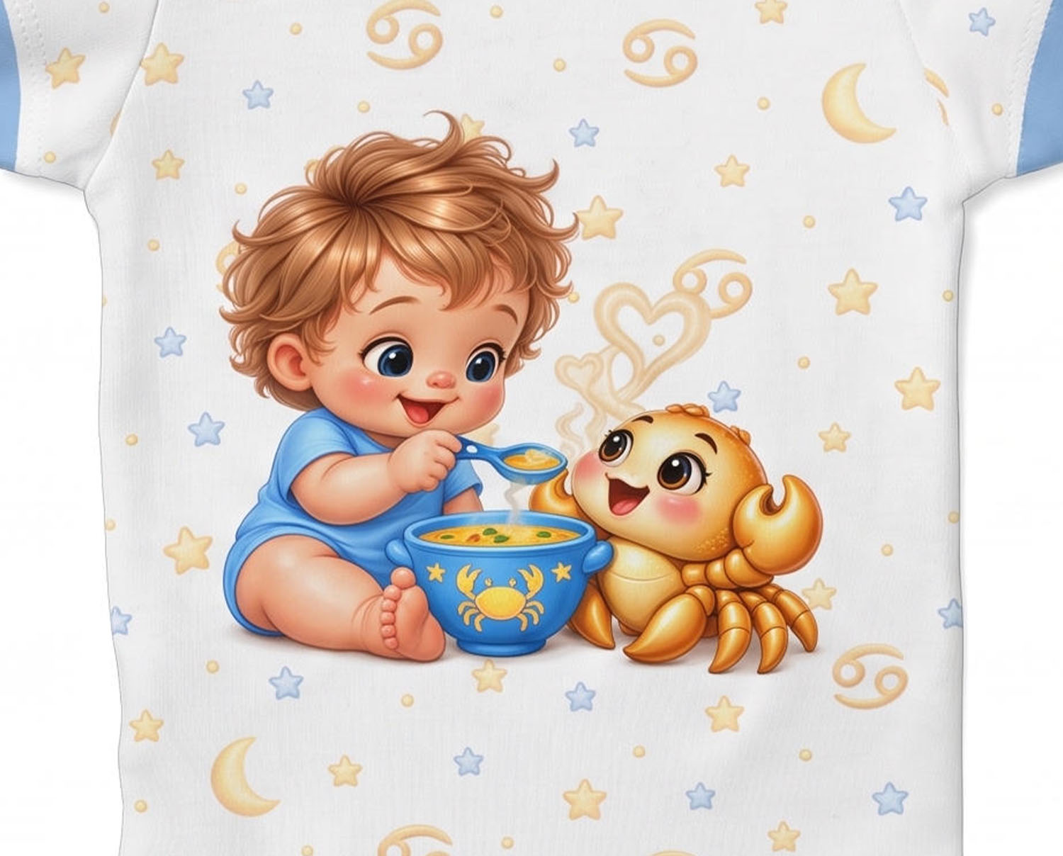 Sternzeichen Krebs Baby Body inkl. Name (Druck)