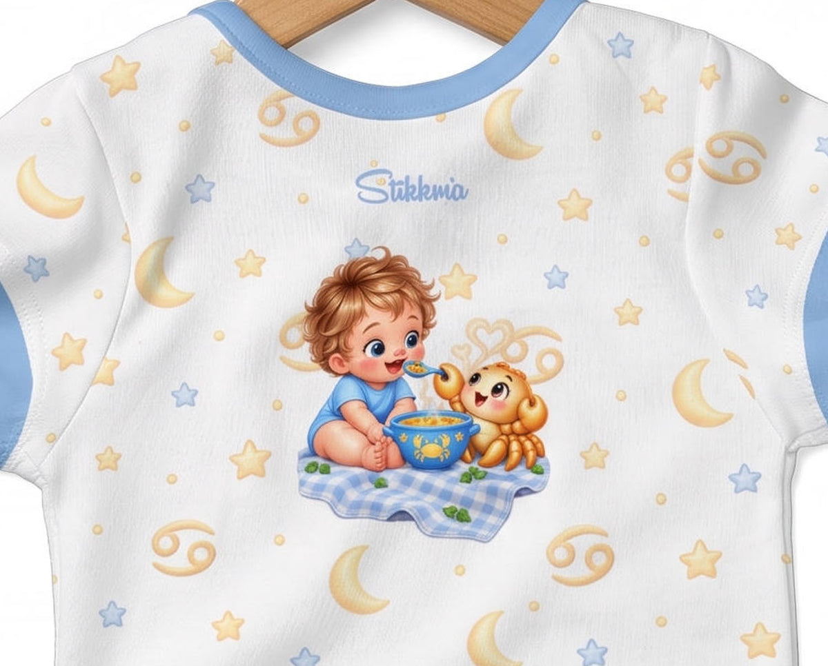 Sternzeichen Krebs Baby Body inkl. Name (Druck)