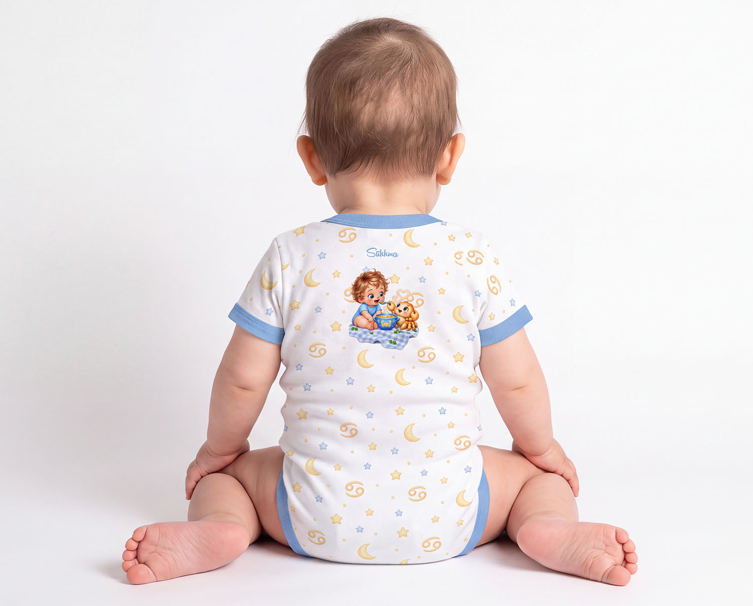 Sternzeichen Krebs Baby Body inkl. Name (Druck)