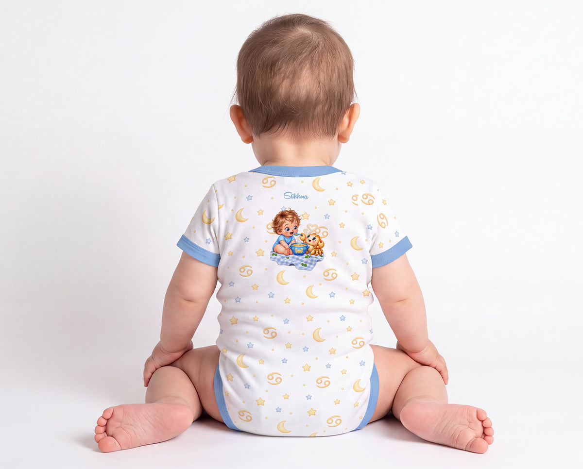 Sternzeichen Krebs Baby Body inkl. Name (Druck)
