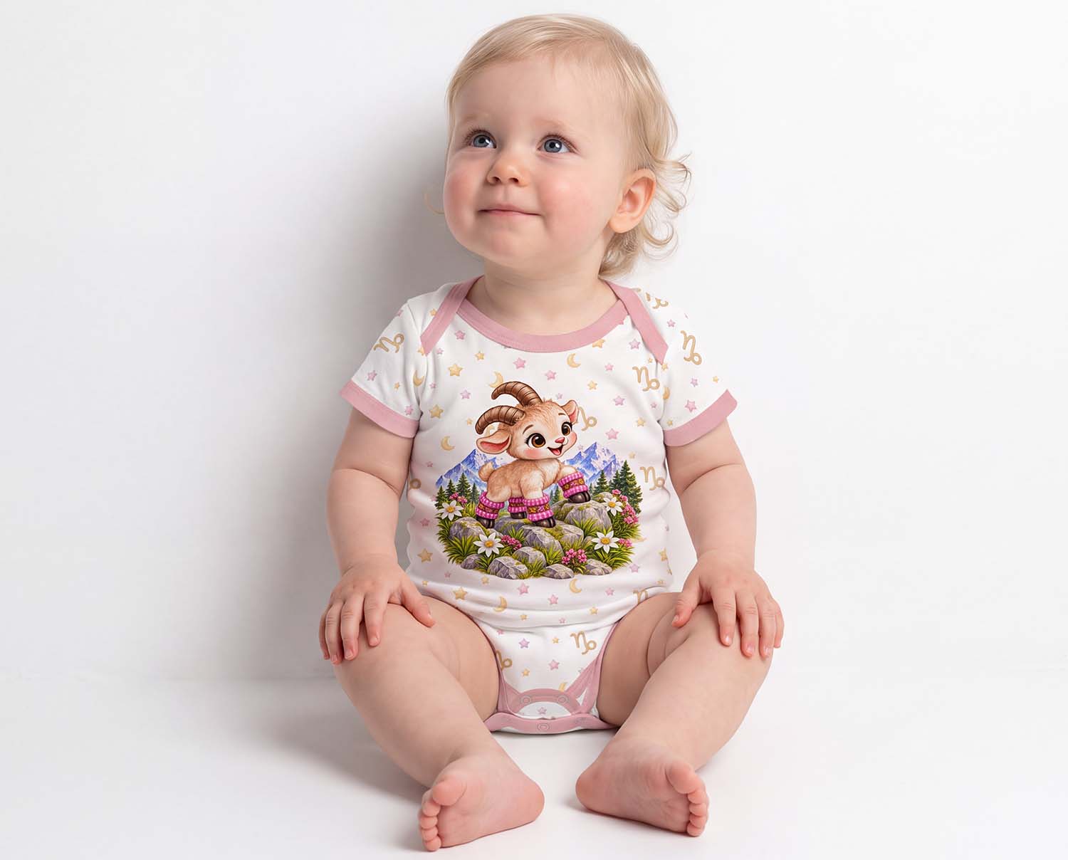 Sternzeichen Steinbock Baby Body inkl. Name (Druck)