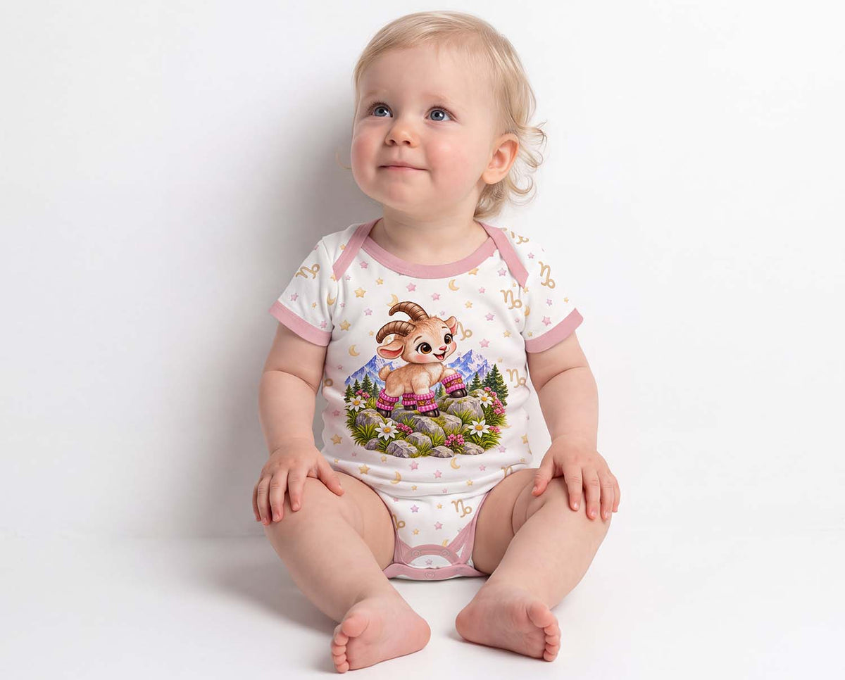 Sternzeichen Steinbock Baby Body inkl. Name (Druck)