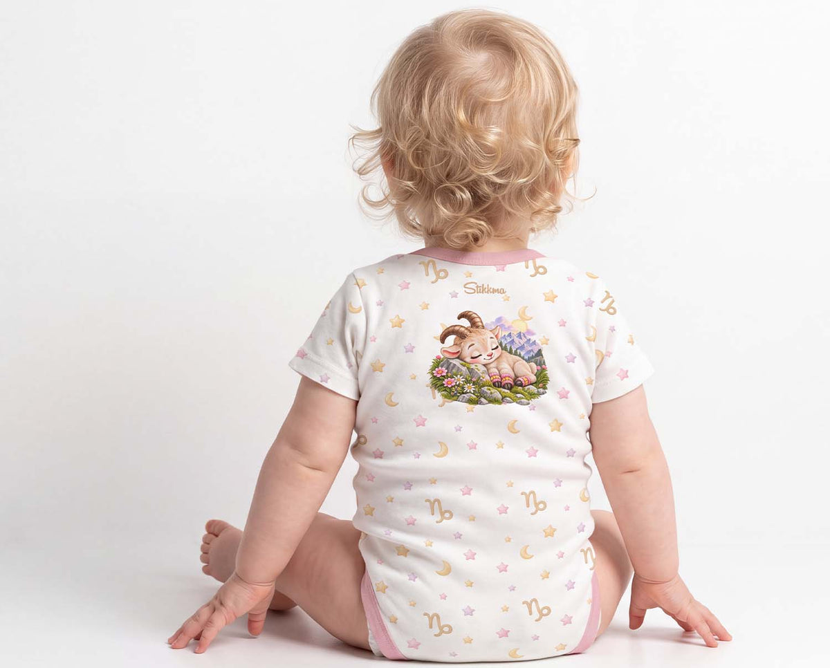 Sternzeichen Steinbock Baby Body inkl. Name (Druck)