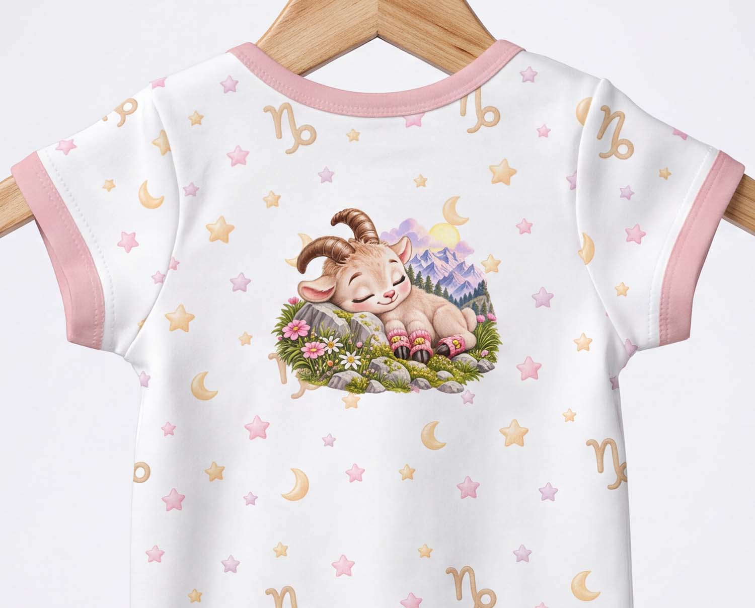 Sternzeichen Steinbock Baby Body inkl. Name (Druck)