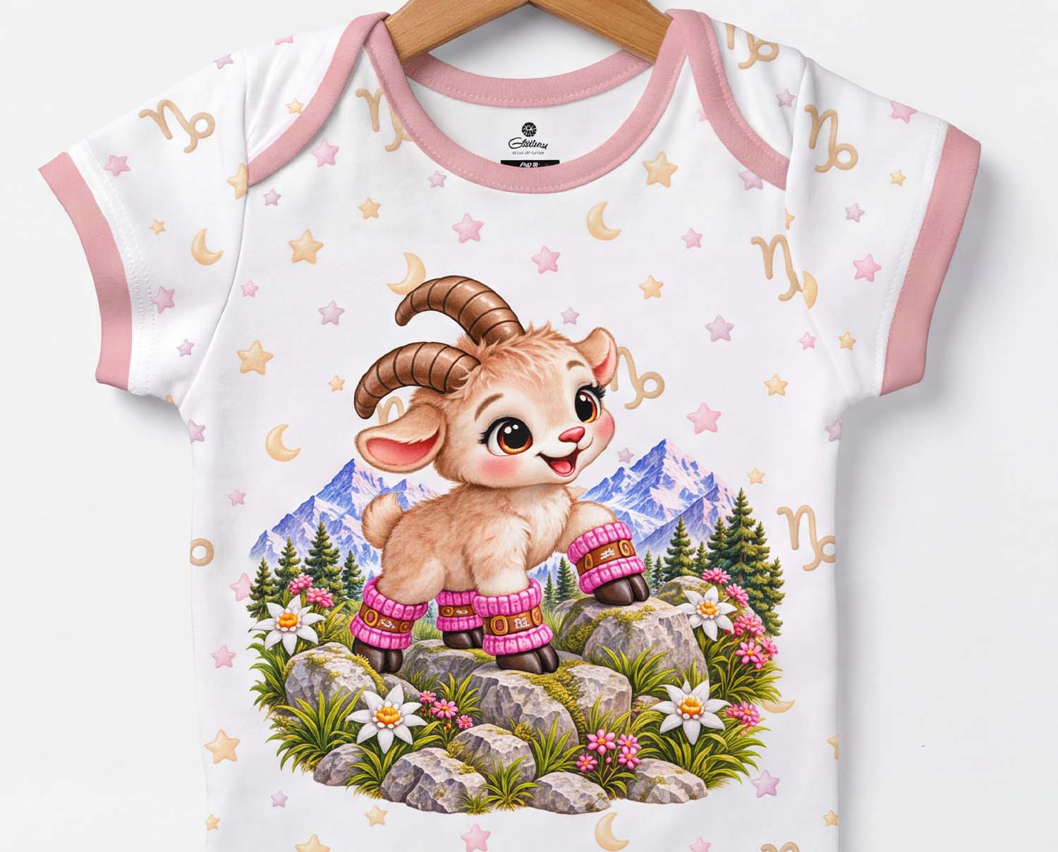 Sternzeichen Steinbock Baby Body inkl. Name (Druck)