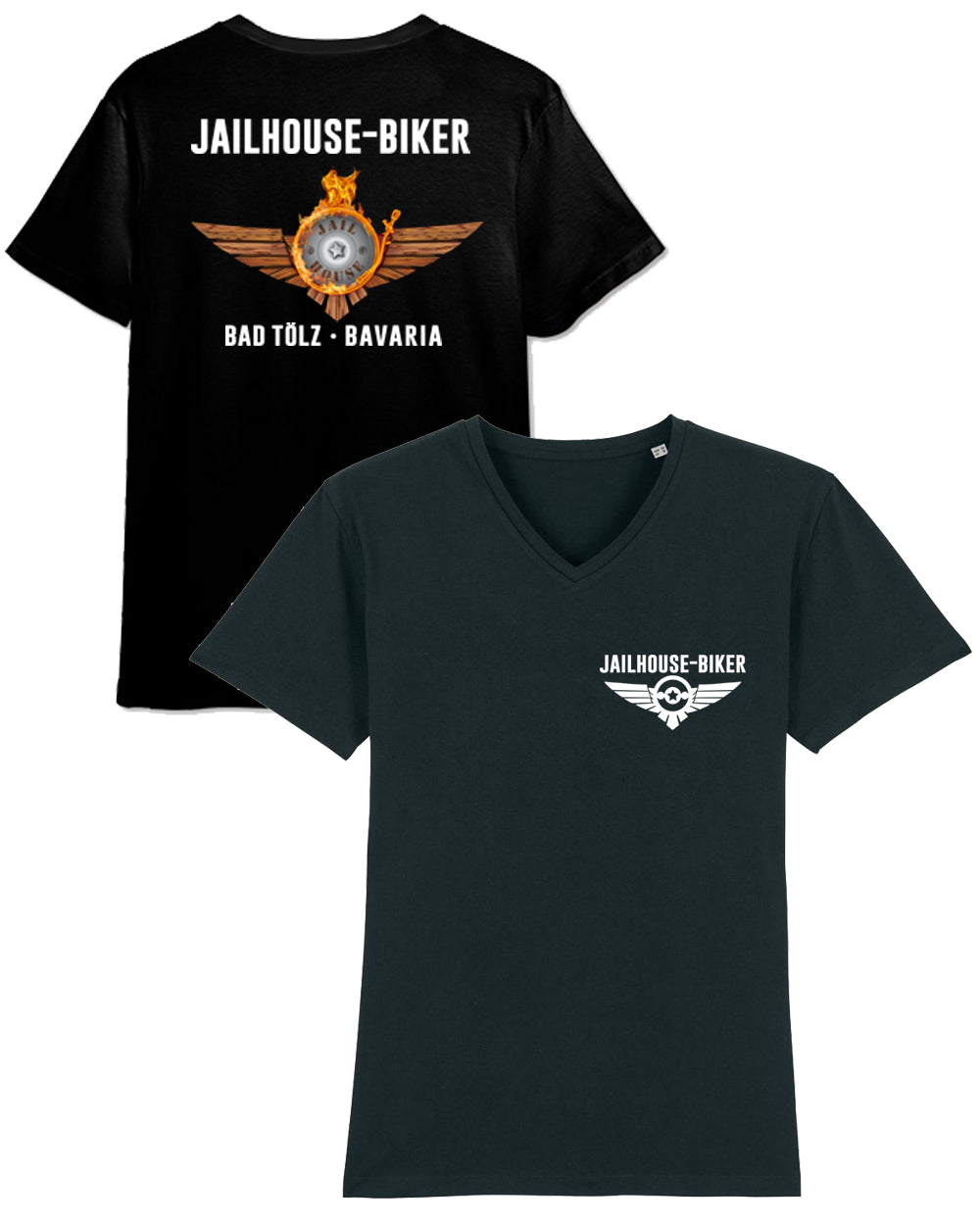 Jailhouse Biker Unisex T-Shirt V-Ausschnitt