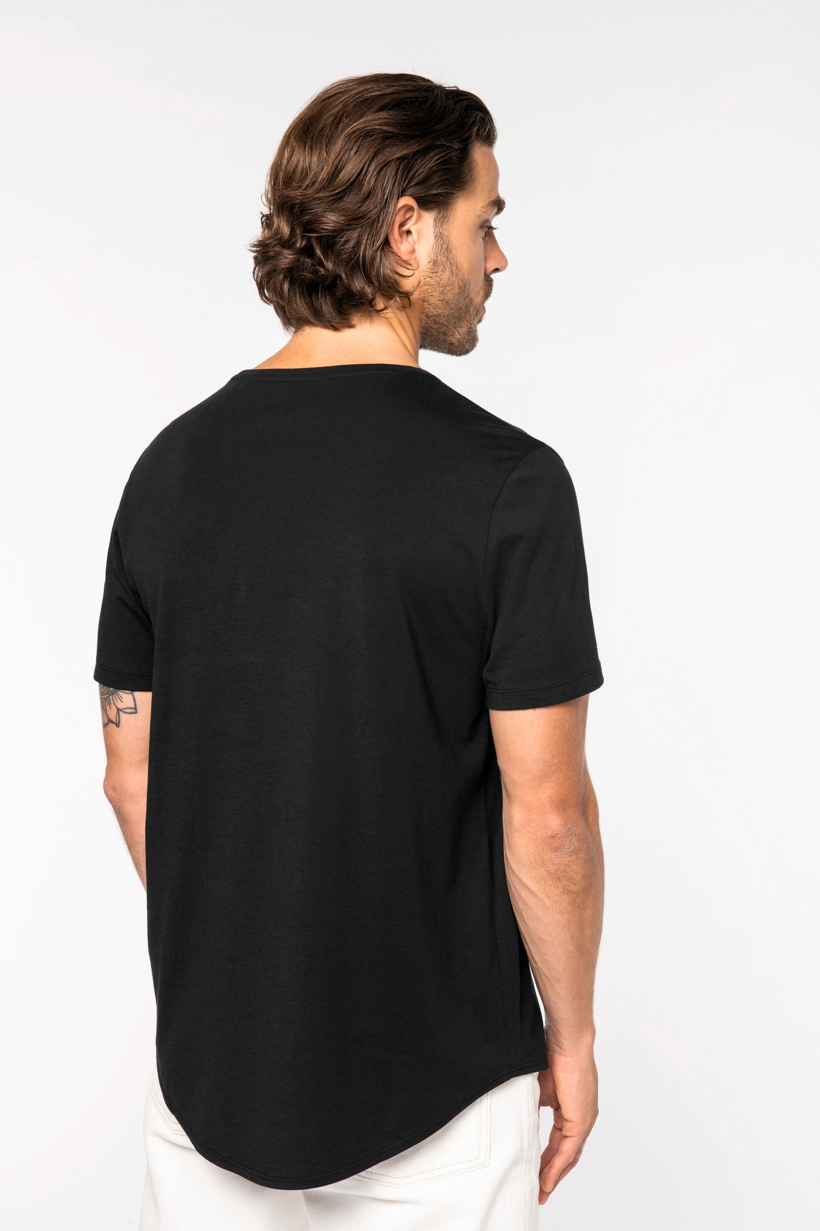 Herren-T-Shirt mit abgerundetem Saum und Rundhalsausschnitt- 155g - Individualisierung