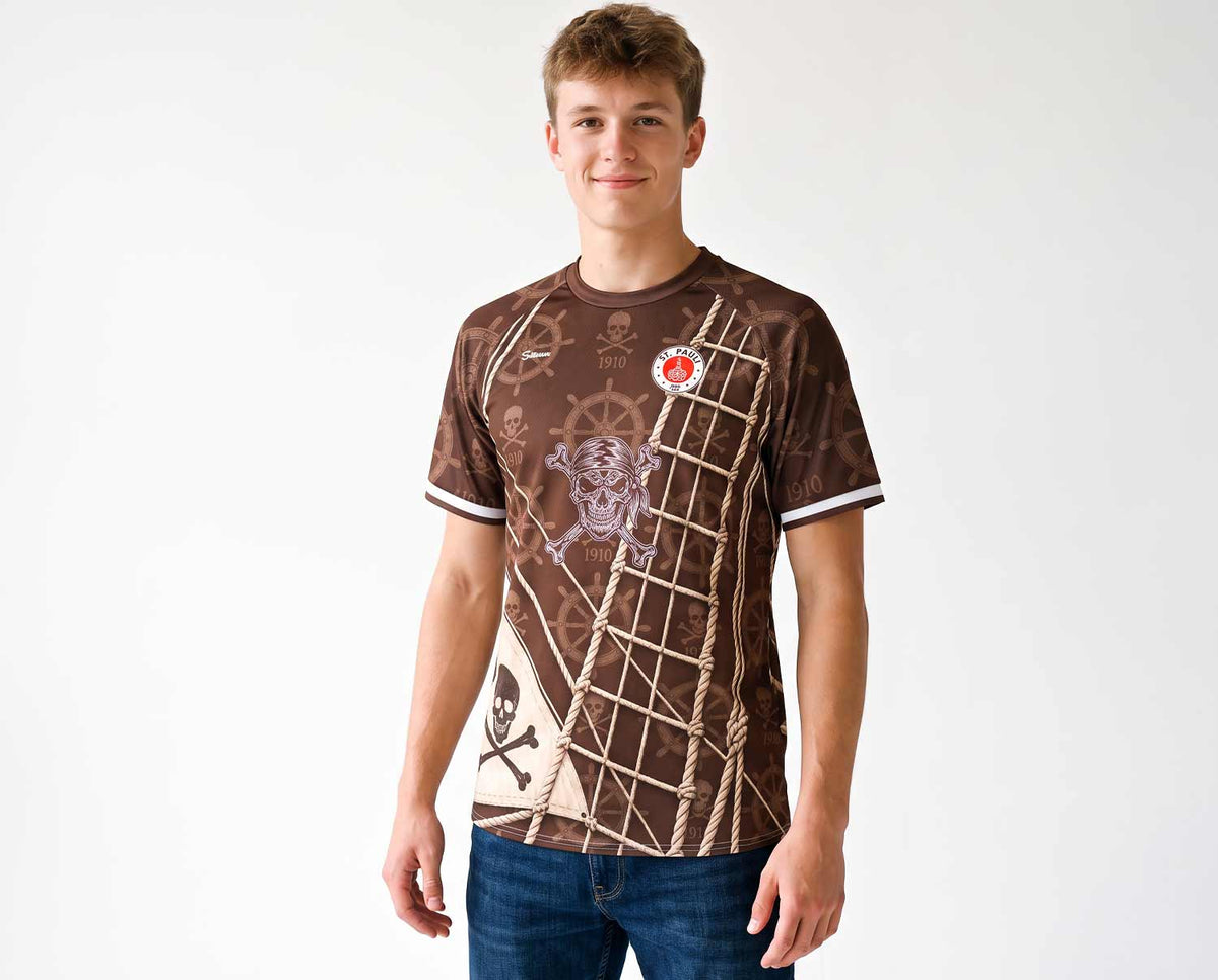 St. Pauli Fan-Trikot 26/27 Heim "Kein Kurs wie jeder" inkl. Name und Nummer (Druck)