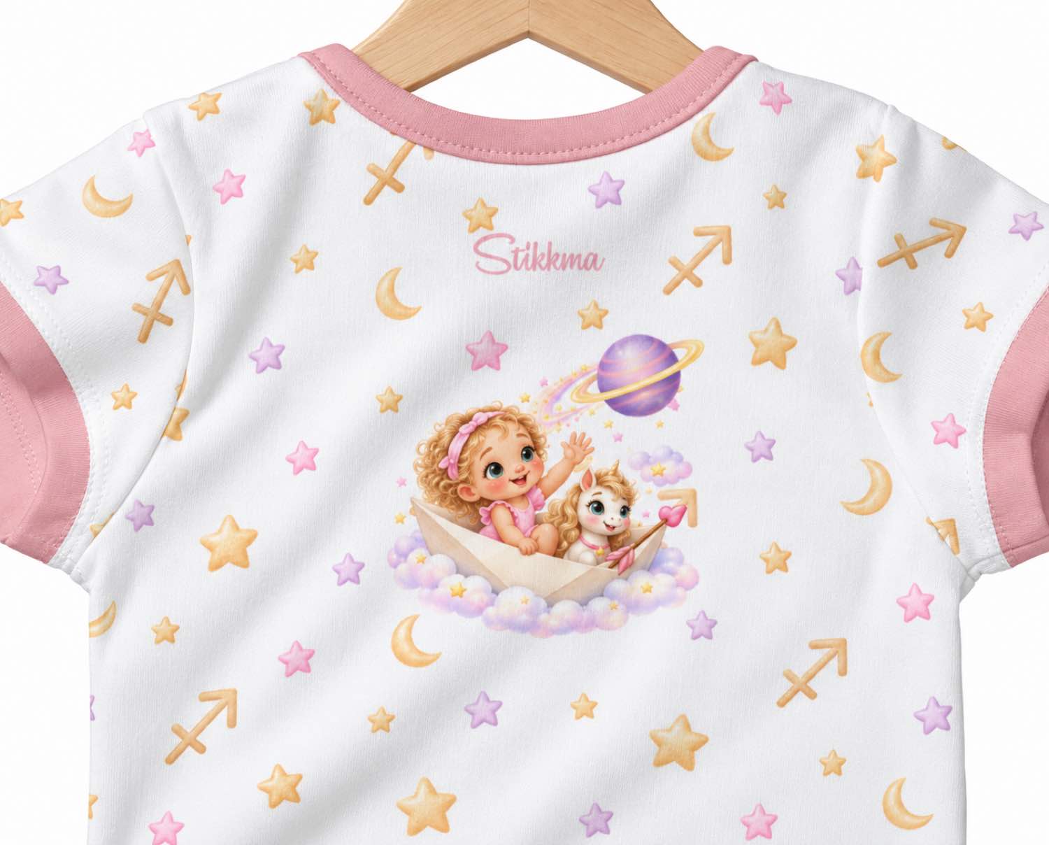 Schütze Baby Body Mädchen mit Kindermotiv inkl. Name (Druck)