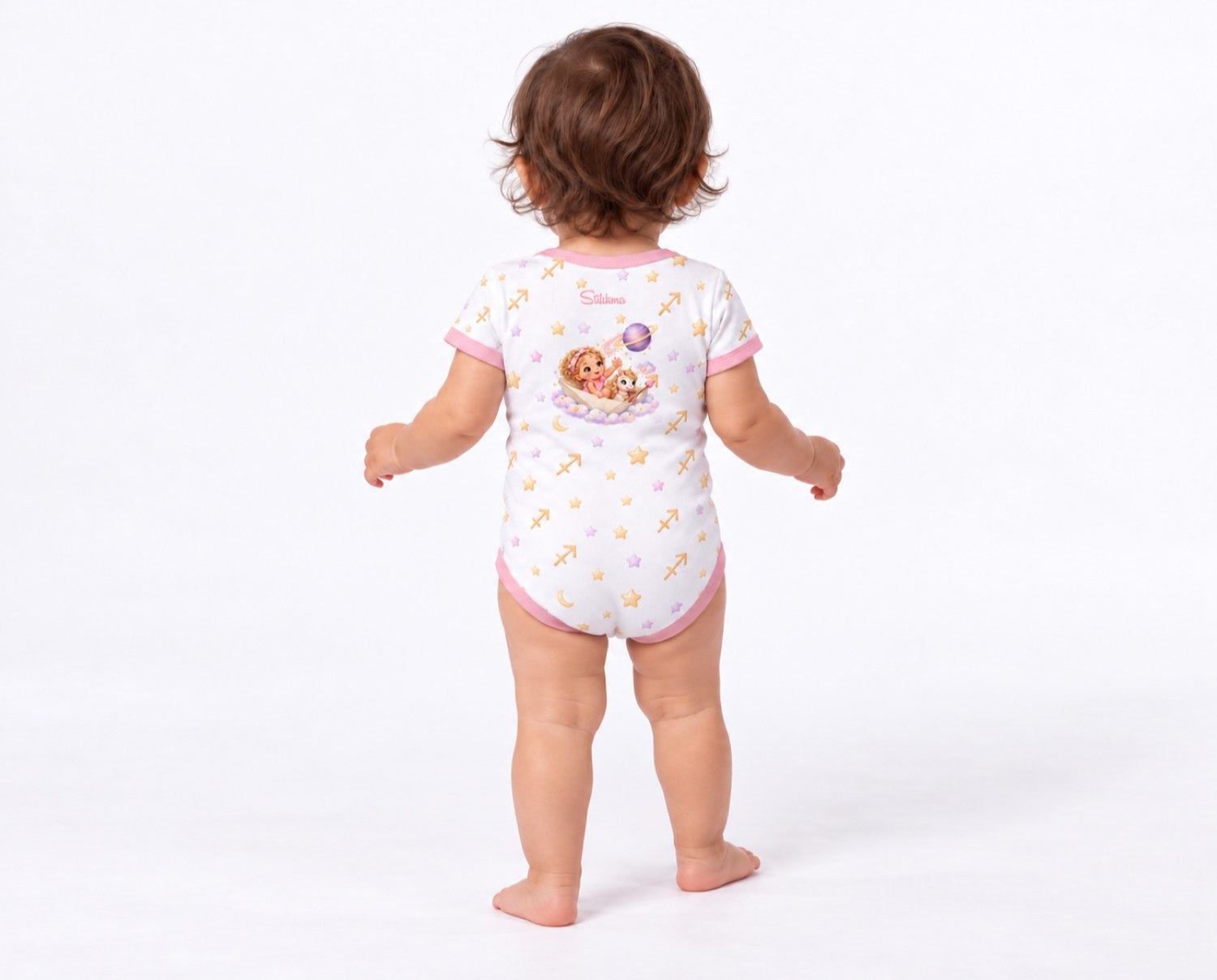 Schütze Baby Body Mädchen mit Kindermotiv inkl. Name (Druck)