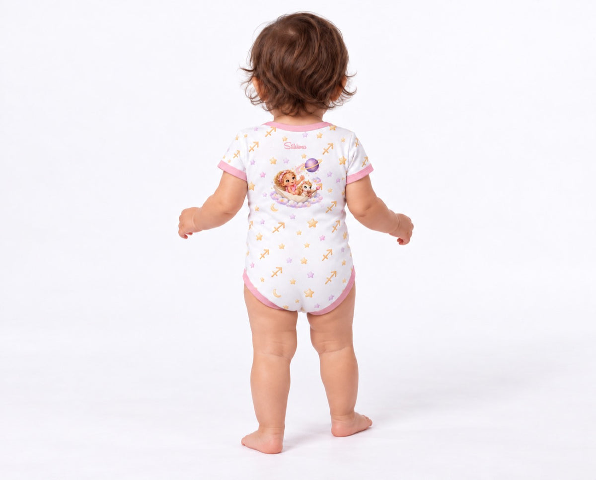 Schütze Baby Body Mädchen mit Kindermotiv inkl. Name (Druck)