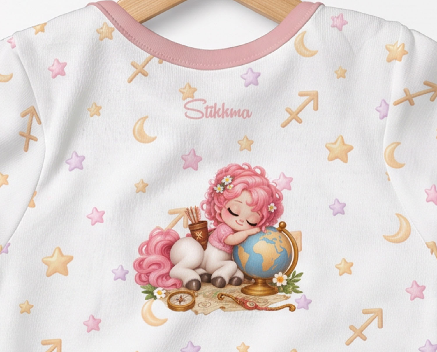 Sternzeichen Schütze Baby Body Mädchen inkl. Name (Druck)
