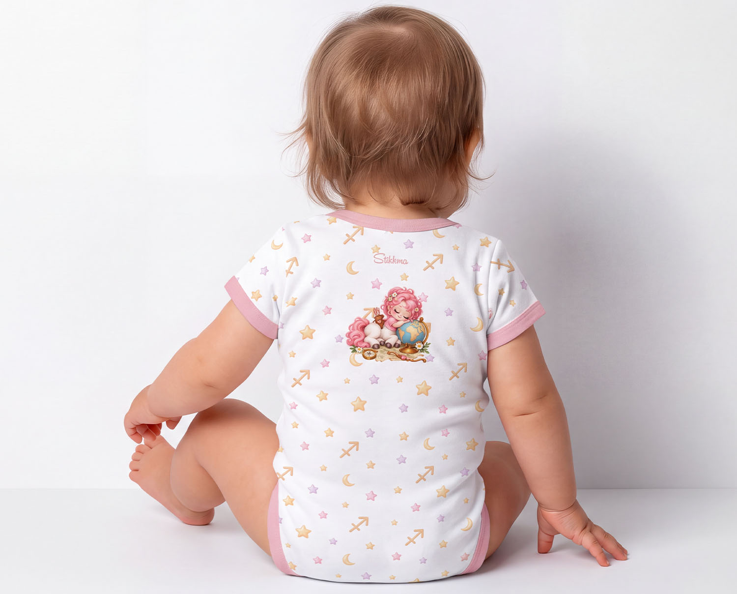 Sternzeichen Schütze Baby Body Mädchen inkl. Name (Druck)