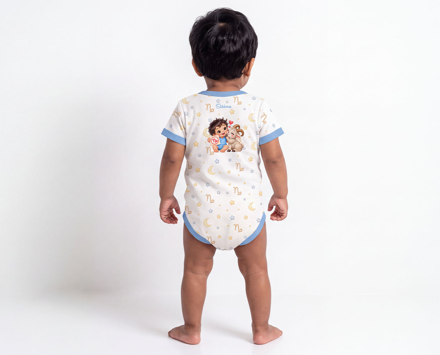 Sternzeichen Steinbock Baby Body Jungen inkl. Name (Druck)