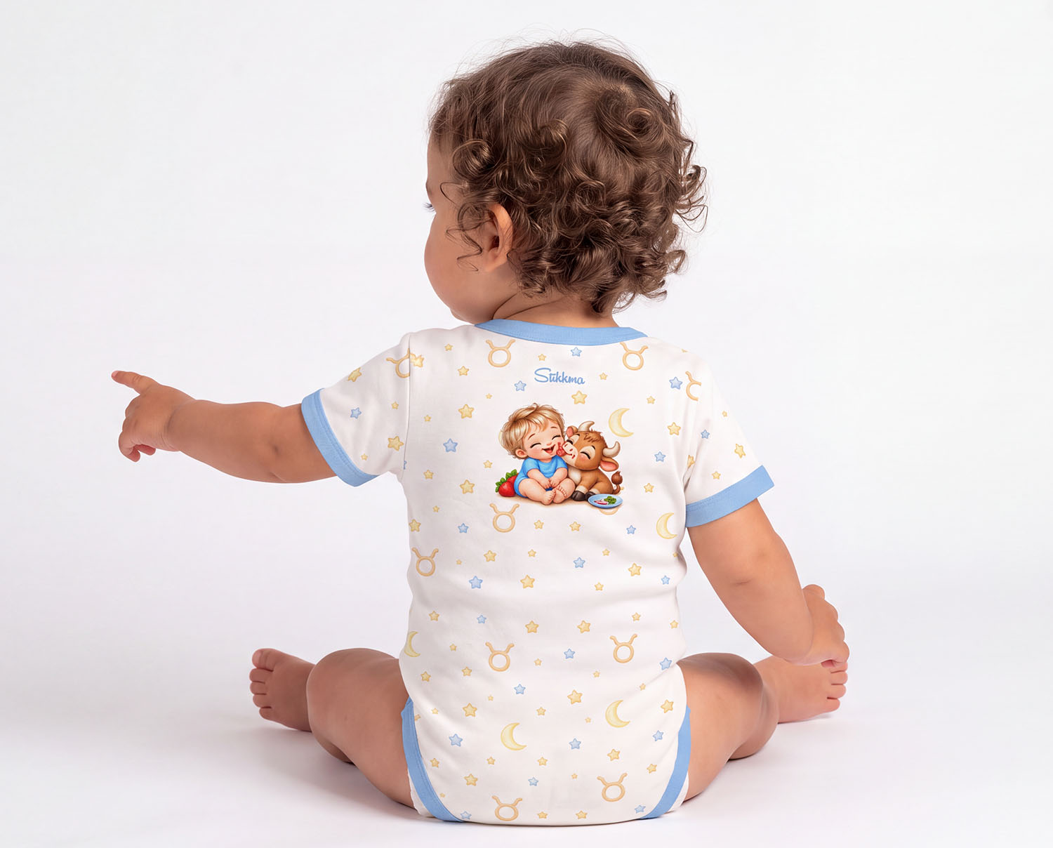 Sternzeichen Stier Baby Body inkl. Name (Druck)