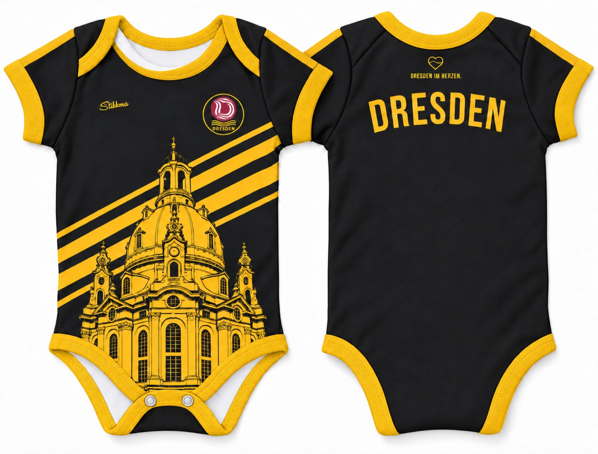 Dresden Baby Body 26/27 Auswärts inkl. Name und Nummer (Druck)
