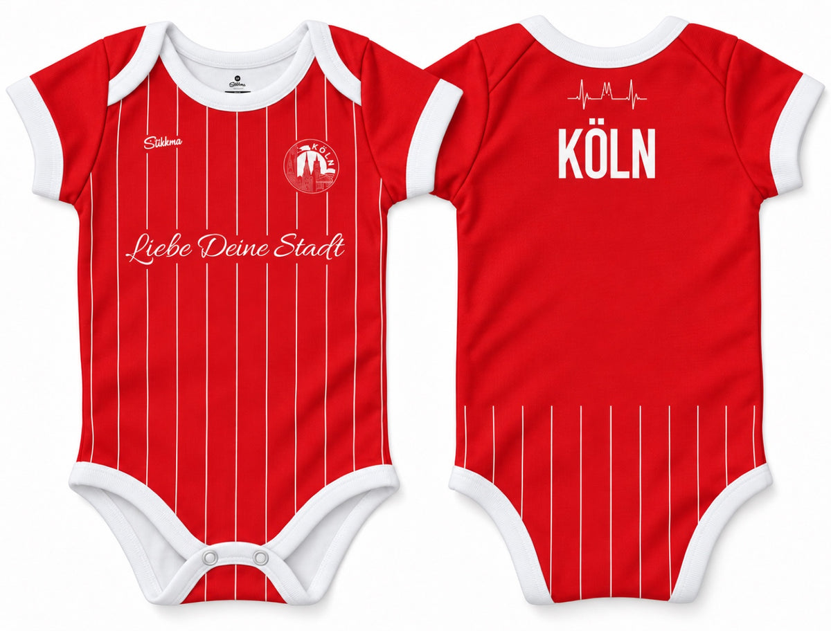 Köln Baby Body 26/27 Auswärts inkl. Name und Nummer (Druck)