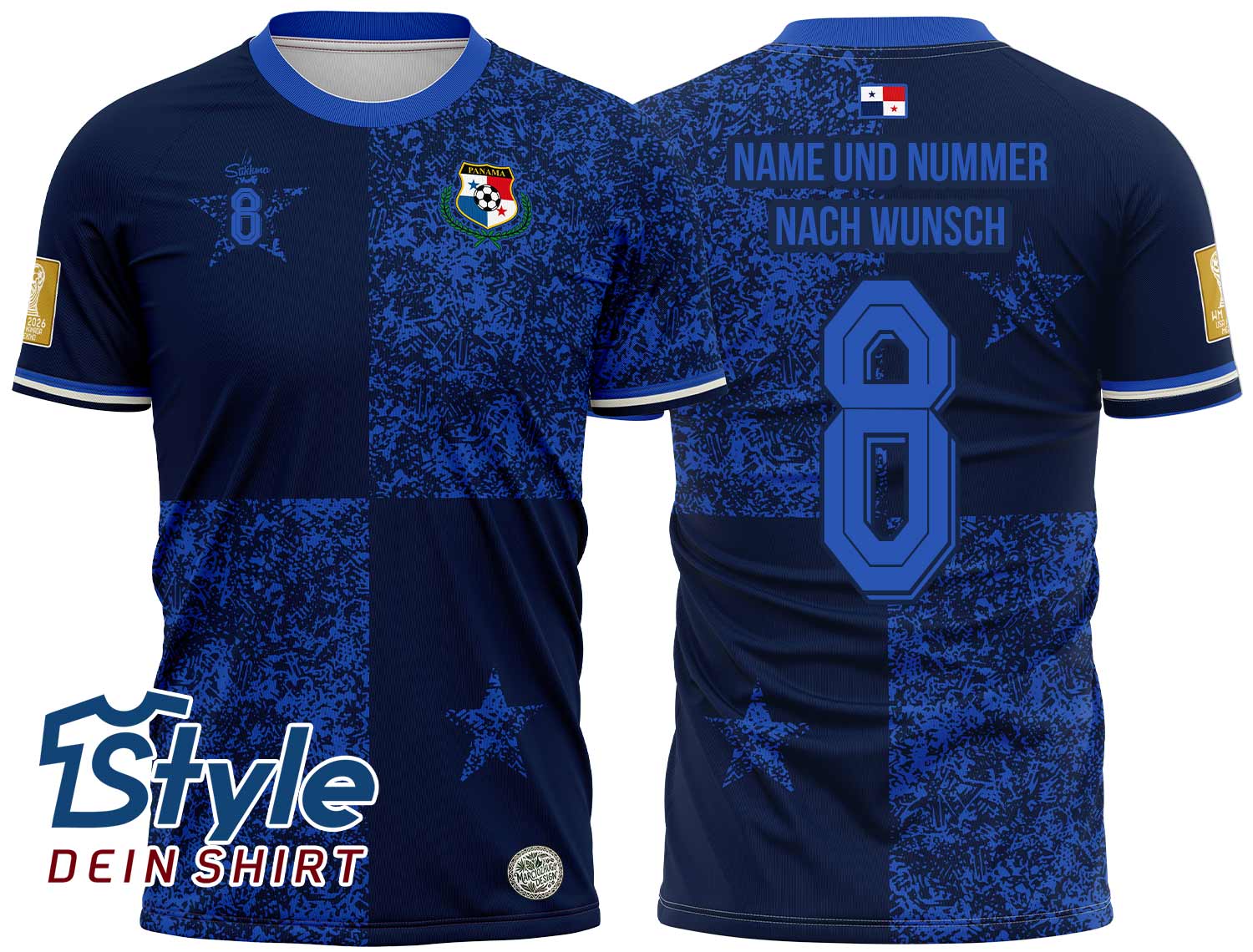 Panama WM 2026 Fan-Trikot inkl. Name und Nummer (Druck)
