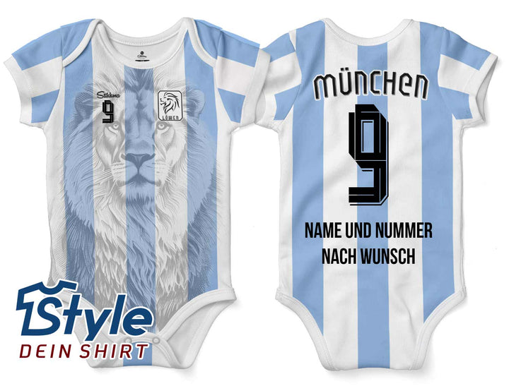 München Bio-Baumwolle Baby Body Heim 2025/26 inkl. Name und Nummer (Druck)