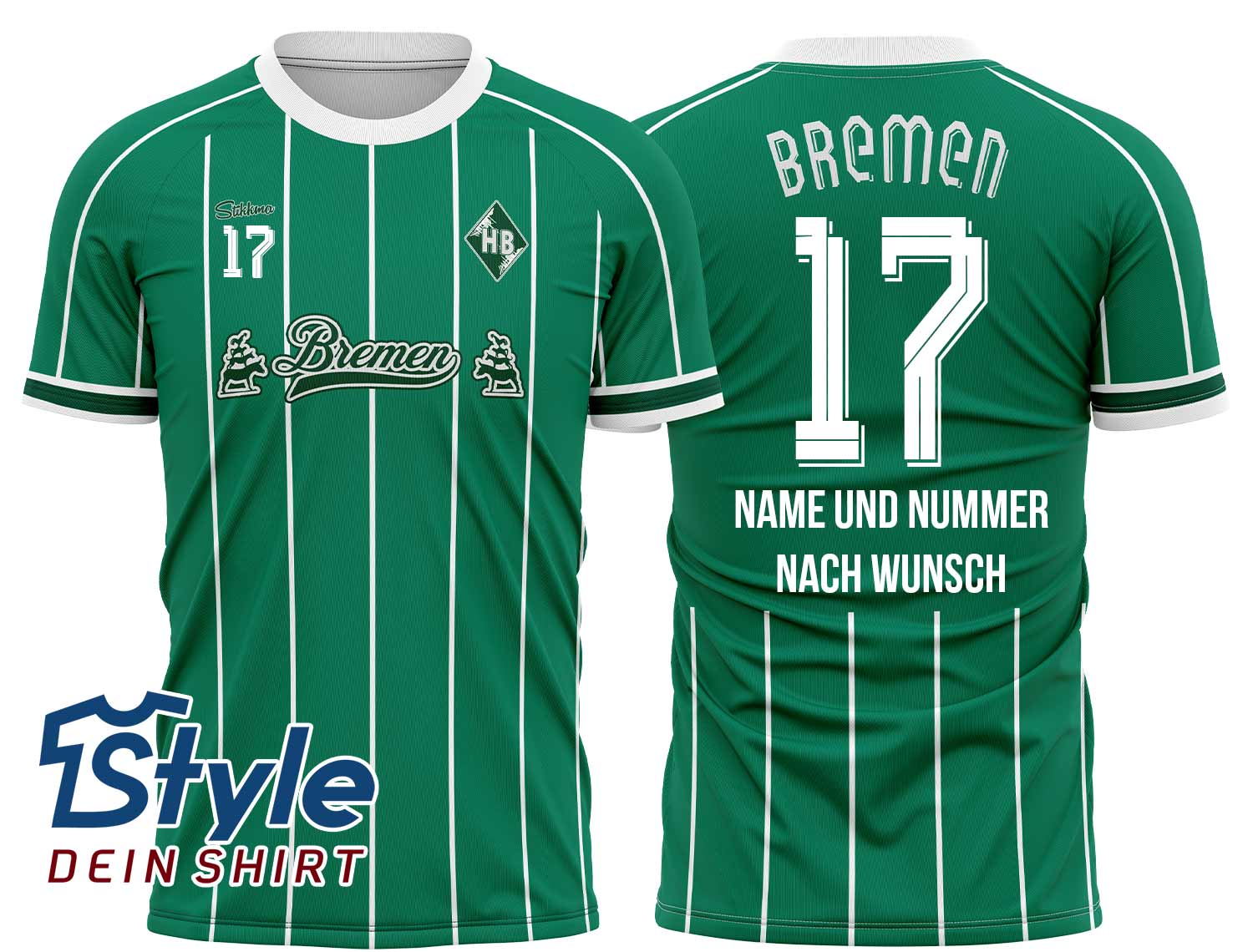 Bremen Fan-Trikot Heim Saison 25/26 inkl. Name und Nummer (Druck)