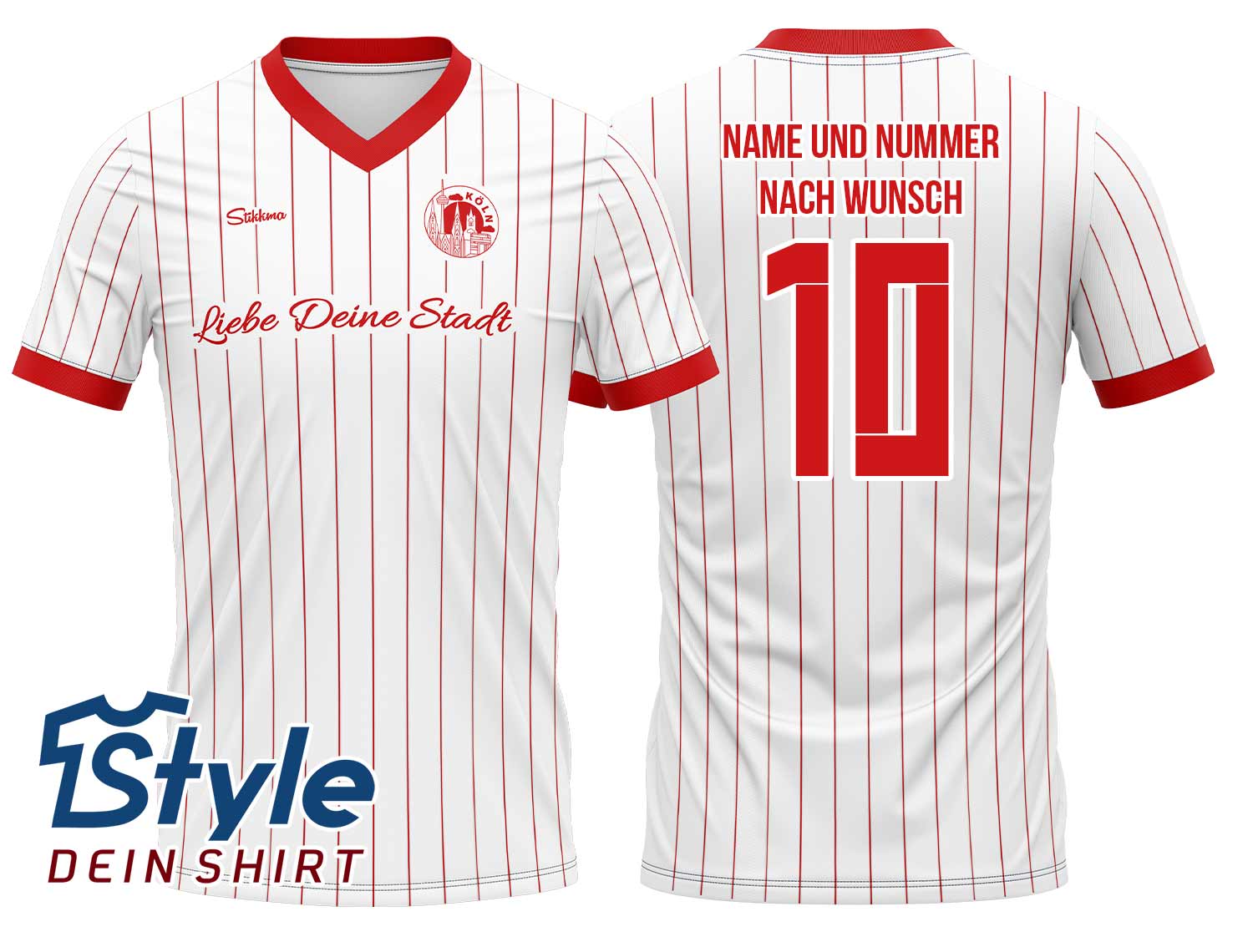 Köln Retro Fan-Trikot "82/83" inkl. Name und Nummer (Druck)