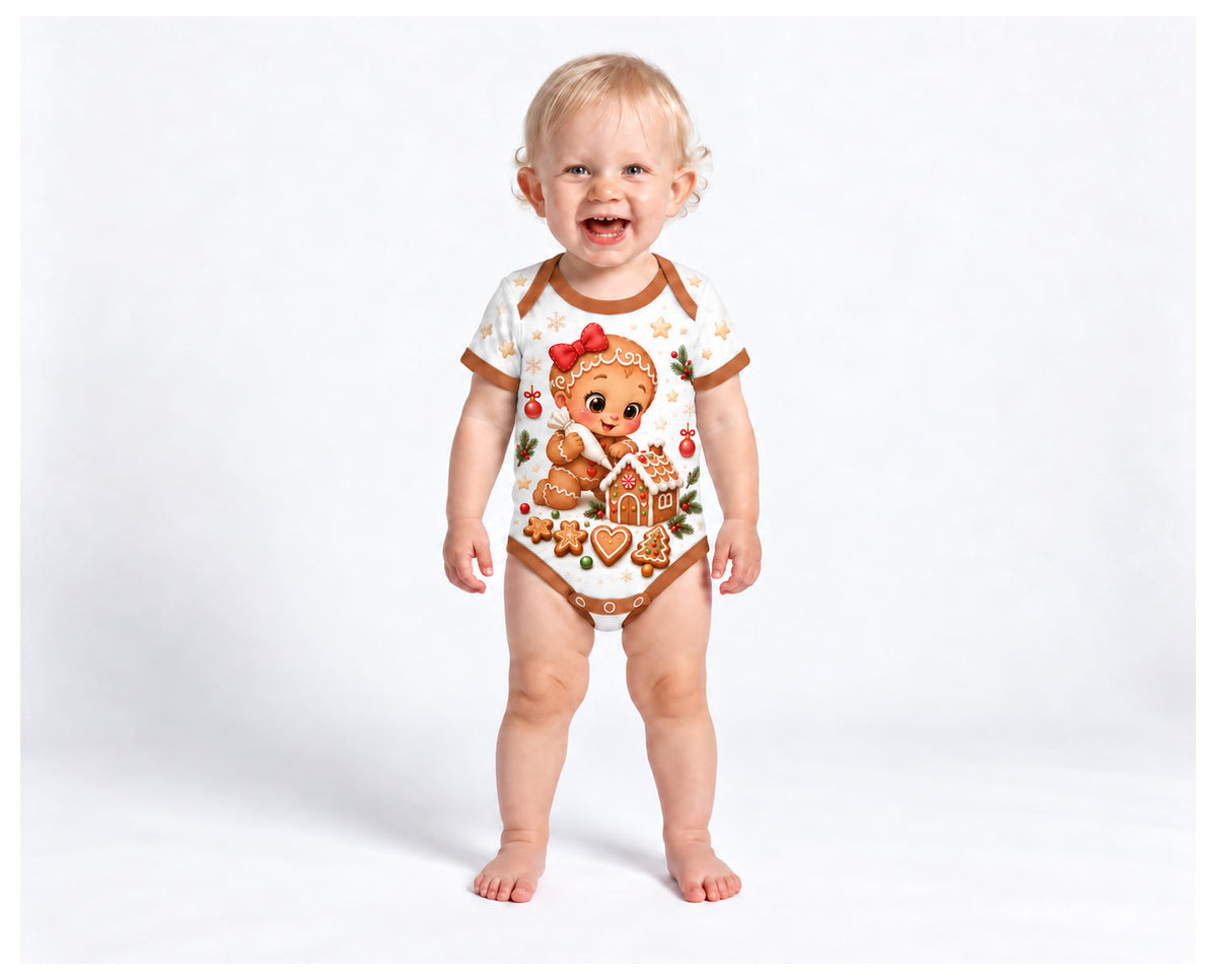 Lebkuchen-Liebe Weihnachts Baby Body inkl. Name (Druck)