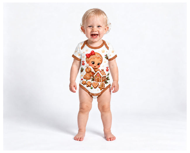 Lebkuchen-Liebe Weihnachts Baby Body inkl. Name (Druck)
