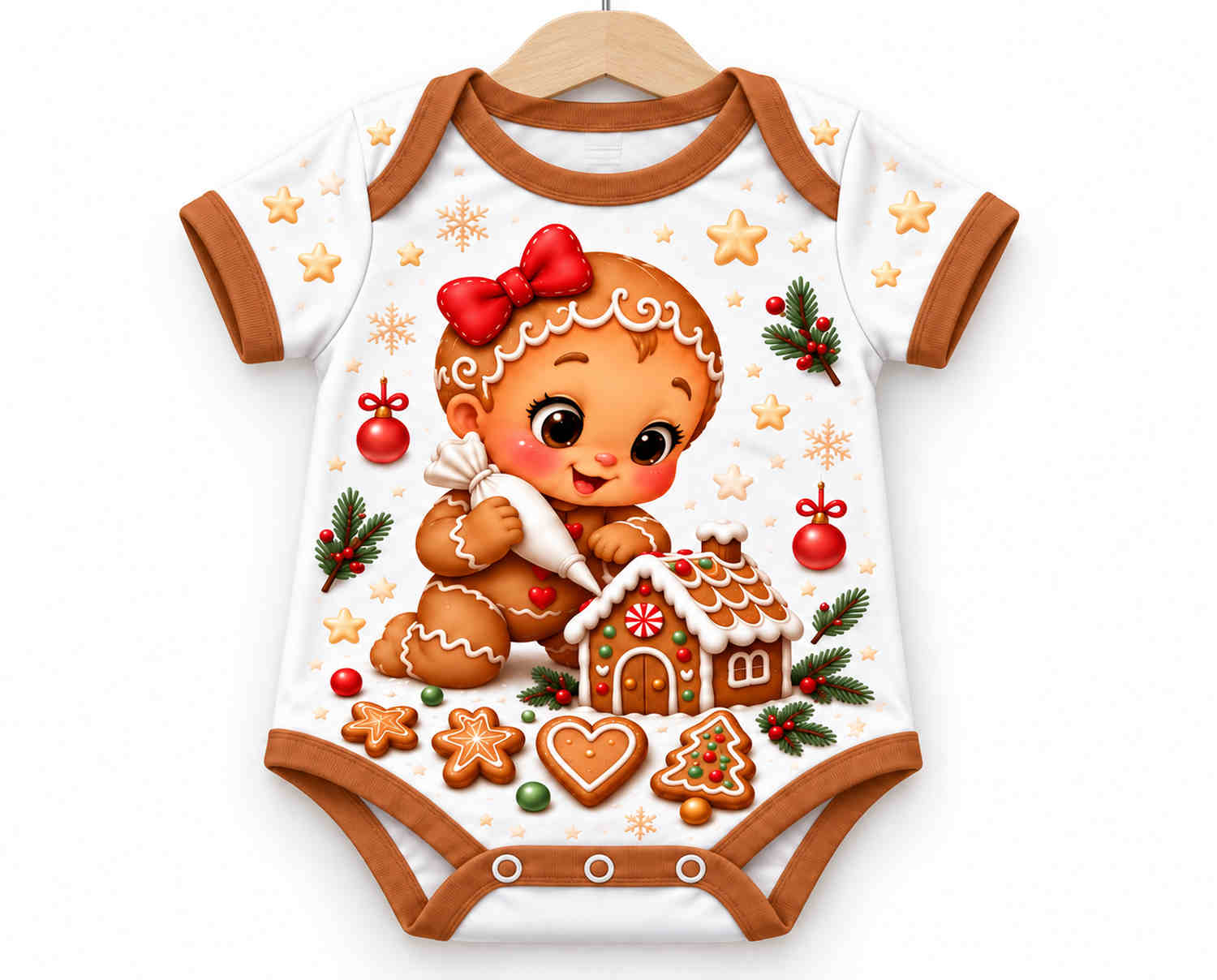 Lebkuchen-Liebe Weihnachts Baby Body inkl. Name (Druck)