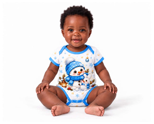 Schneemann-Zauber Weihnachts Baby Body inkl. Name (Druck)
