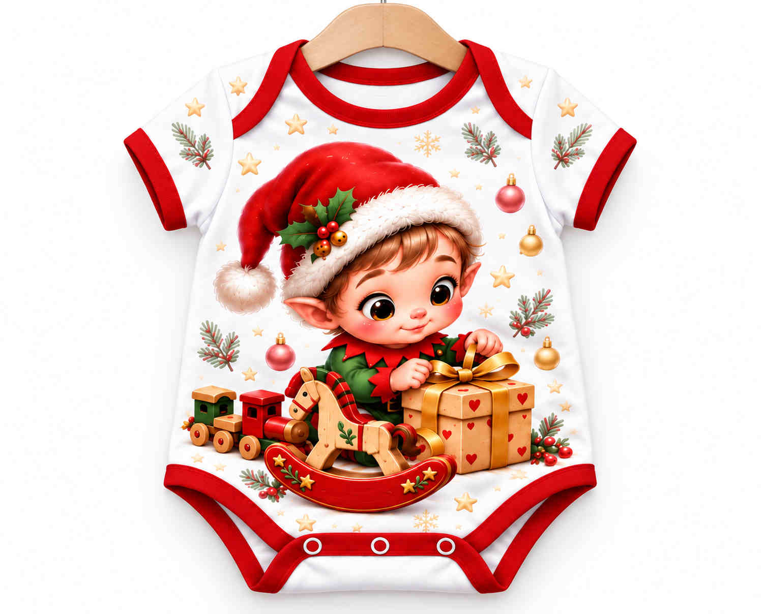 Wichtelwerkstatt Weihnachts Baby Body inkl. Name (Druck)
