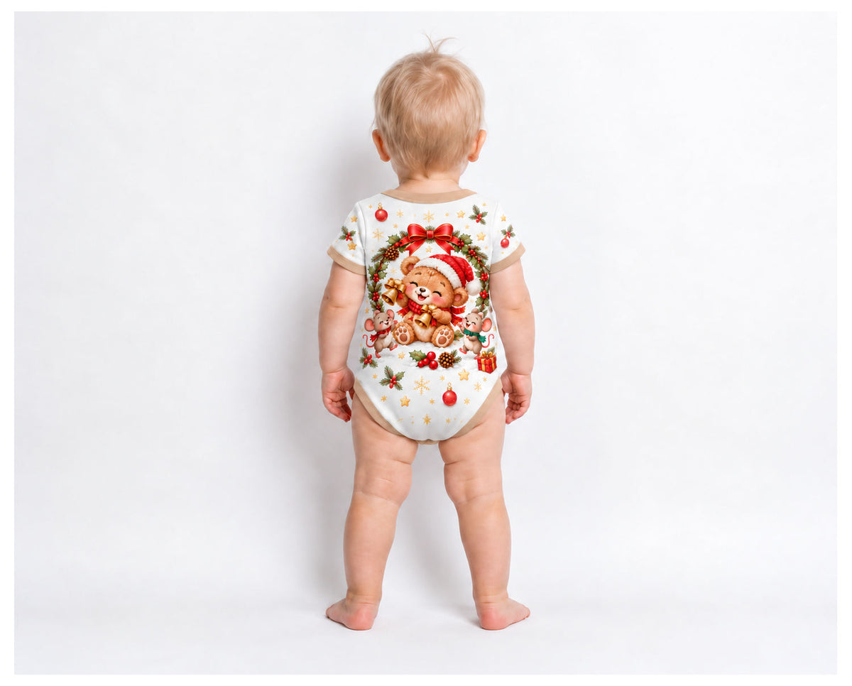 Weihnachtsbärchen Weihnachts Baby Body inkl. Name (Druck)