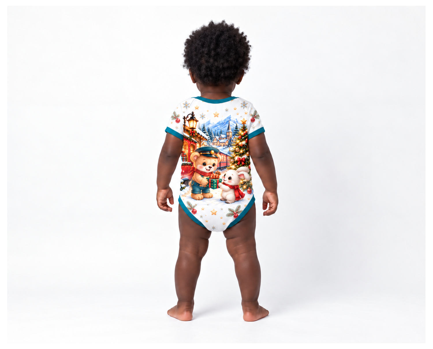 Weihnachtsexpress Weihnachts Baby Body inkl. Name (Druck)