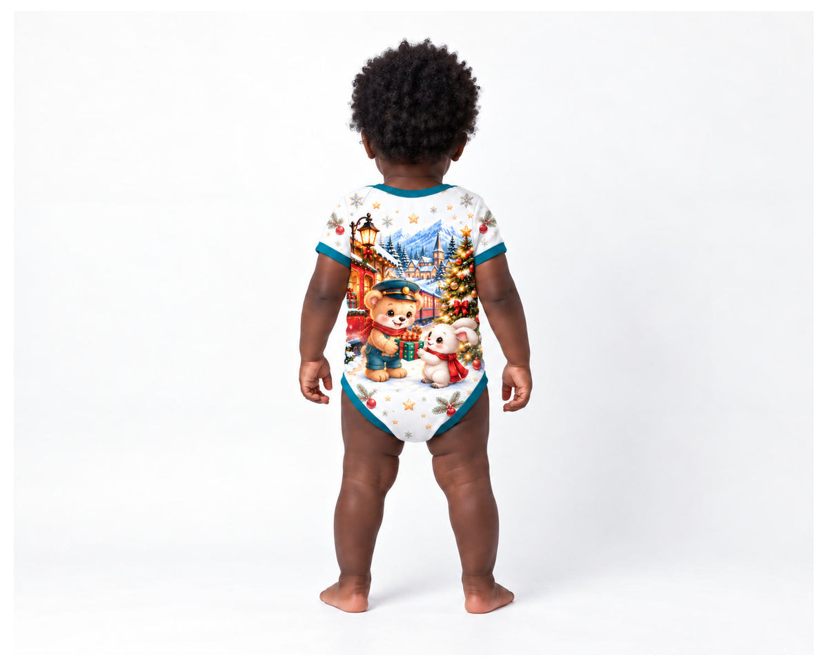 Weihnachtsexpress Weihnachts Baby Body inkl. Name (Druck)