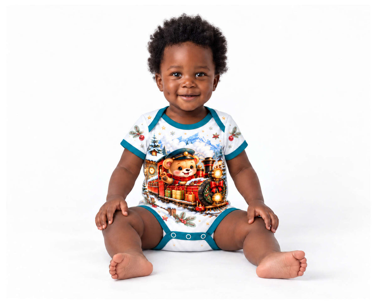 Weihnachtsexpress Weihnachts Baby Body inkl. Name (Druck)