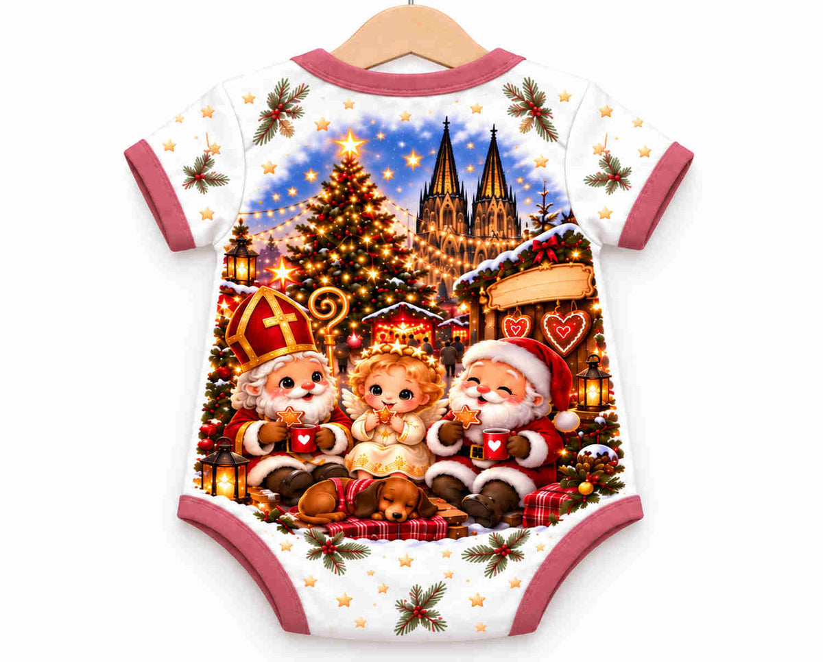 Kölner Weihnachtsmarktfreunde Weihnachts Baby Body inkl. Name (Druck)