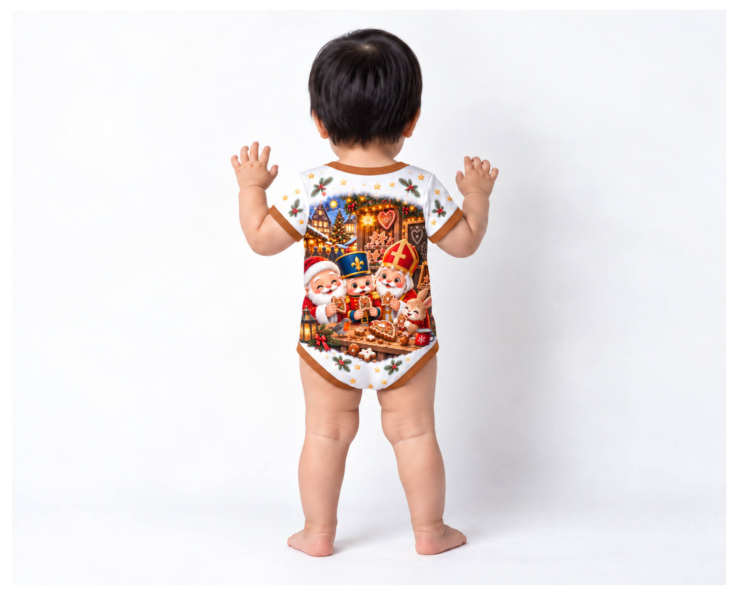 Nussknackers Lebkuchenfest Weihnachts Baby Body inkl. Name (Druck)