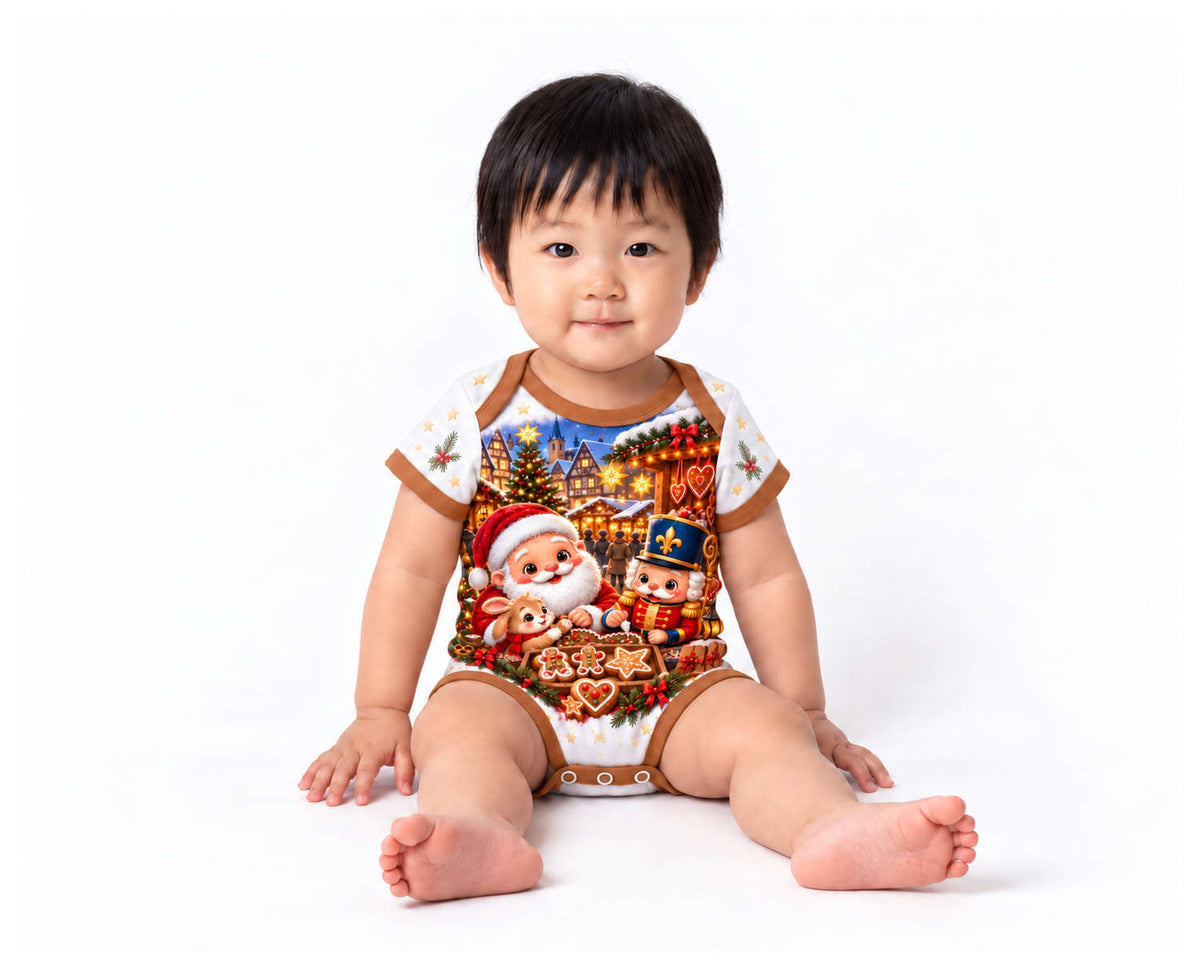 Nussknackers Lebkuchenfest Weihnachts Baby Body inkl. Name (Druck)