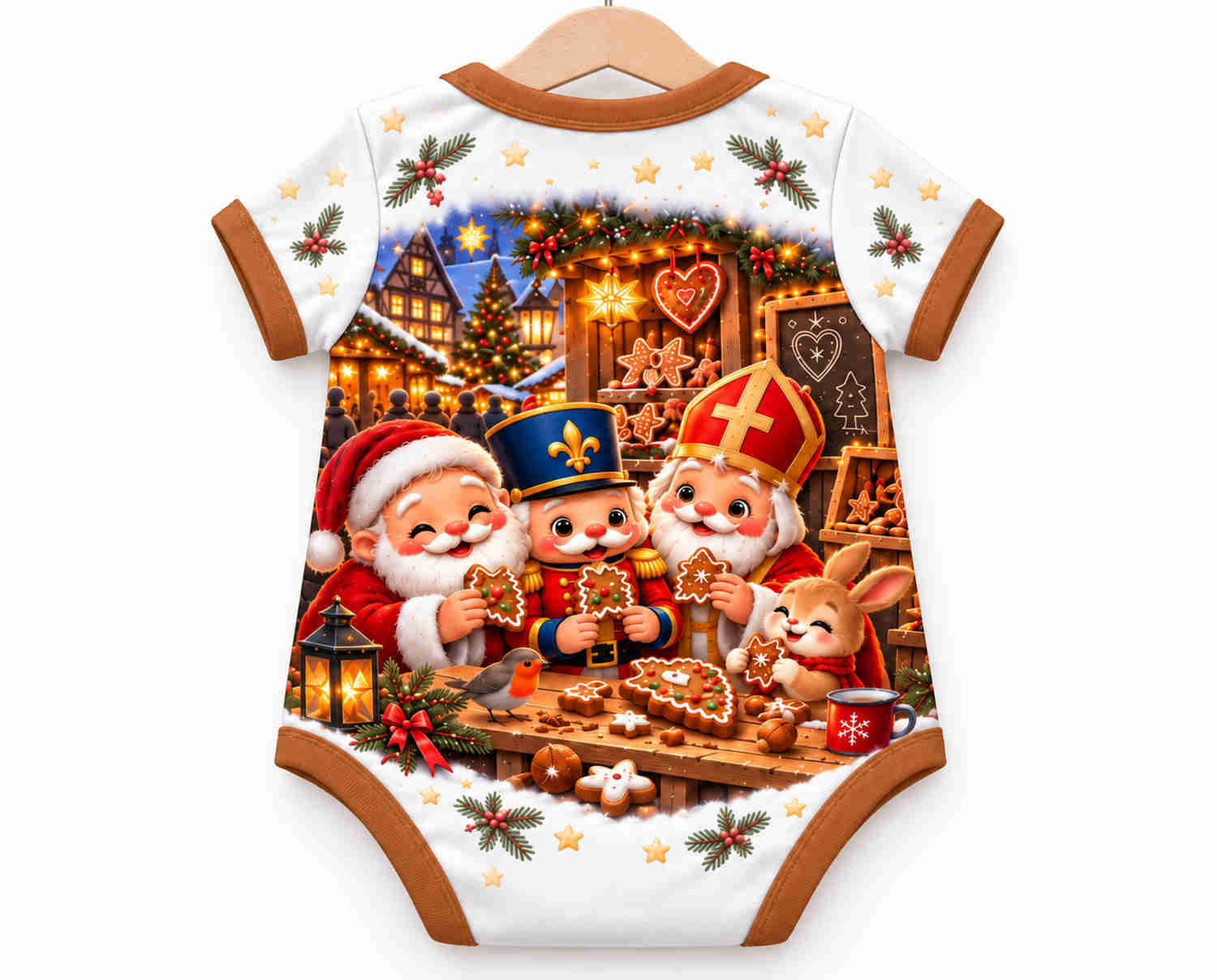 Nussknackers Lebkuchenfest Weihnachts Baby Body inkl. Name (Druck)