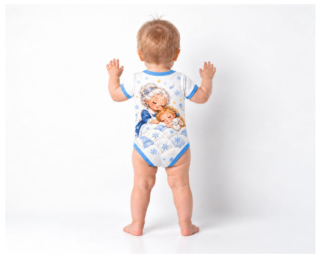 Frau Holles Winterzauber Weihnachts Baby Body inkl. Name (Druck)