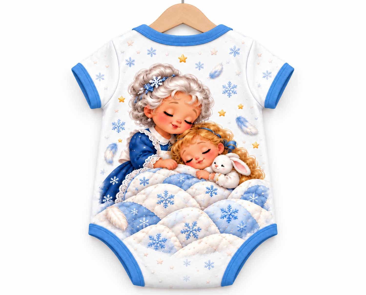 Frau Holles Winterzauber Weihnachts Baby Body inkl. Name (Druck)