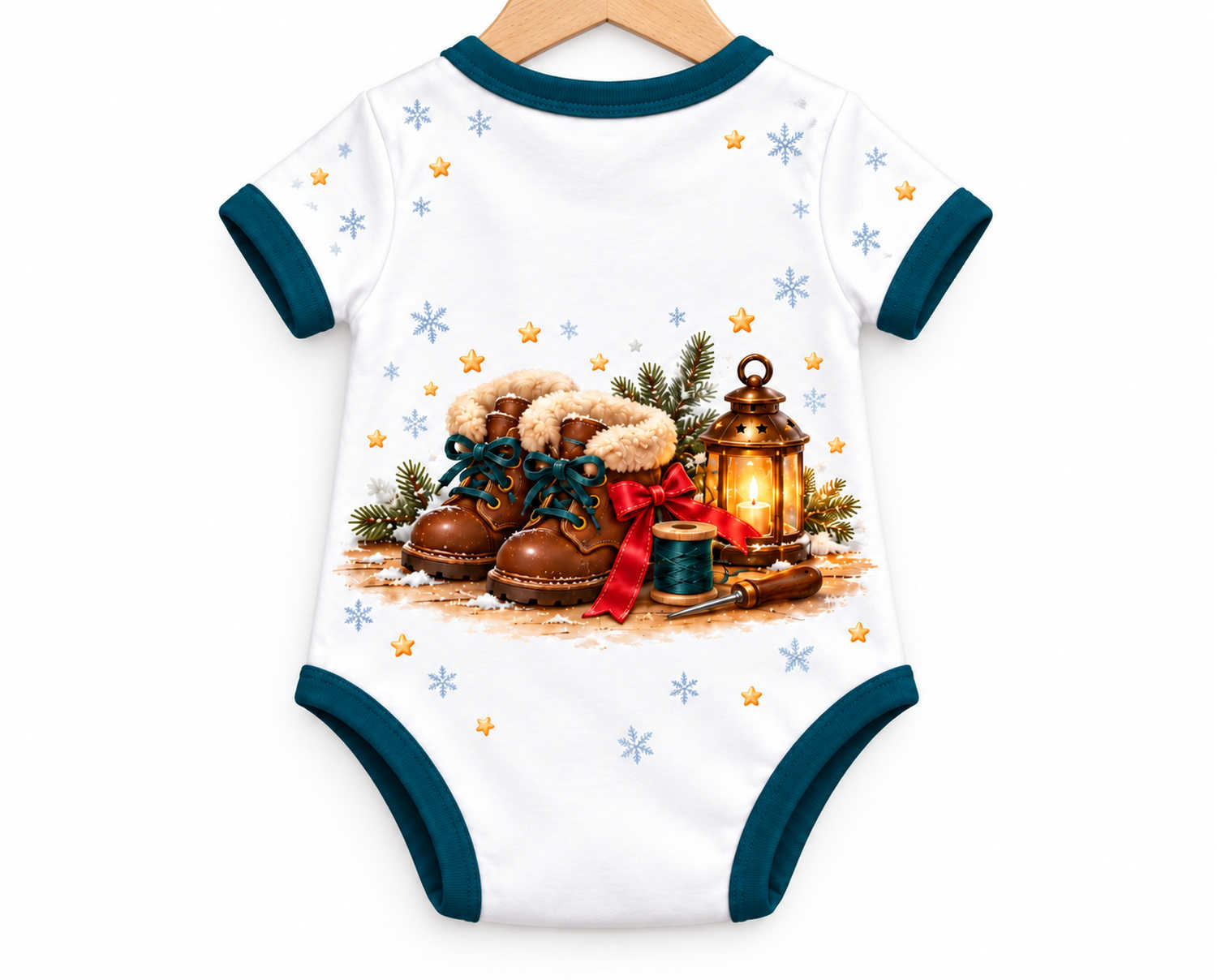 Die Wichtel und der Schuster Weihnachts Baby Body inkl. Name (Druck)