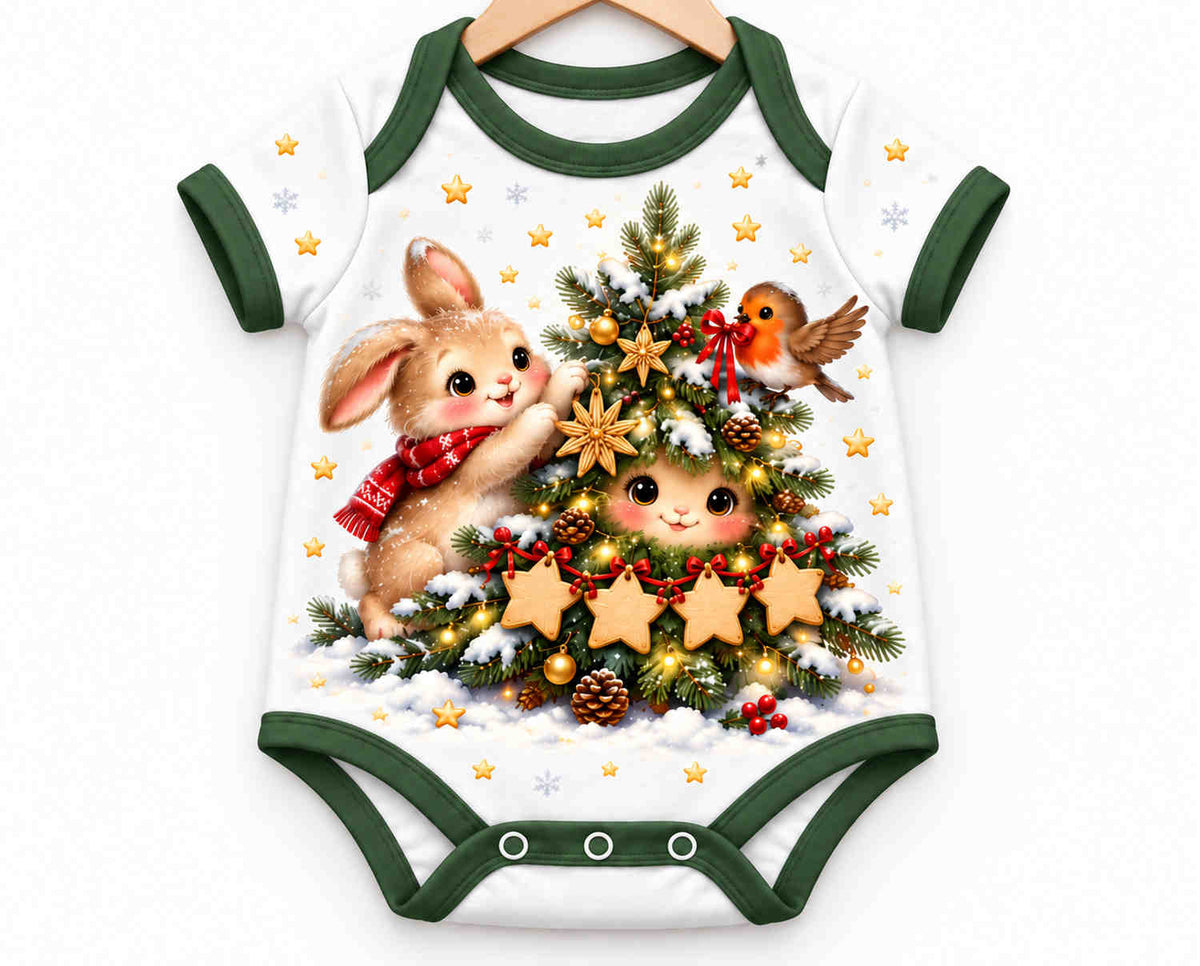 Der kleine Tannenbaum Weihnachts Baby Body inkl. Name (Druck)