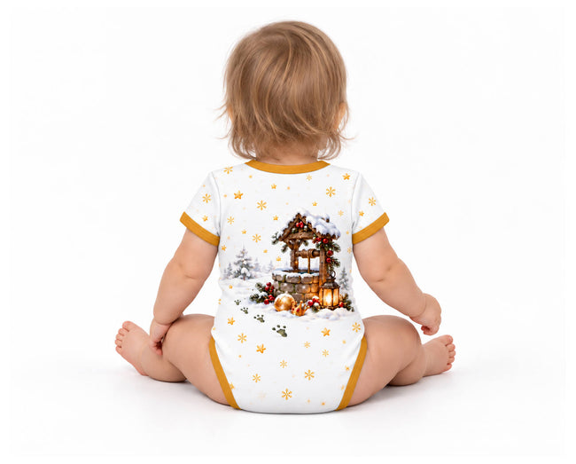 Froschkönigs Winterwunsch Weihnachts Baby Body inkl. Name (Druck)