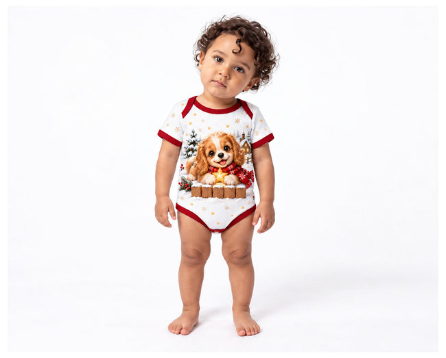 Ein Stern für kleine Pfoten Weihnachts Baby Body inkl. Name (Druck)