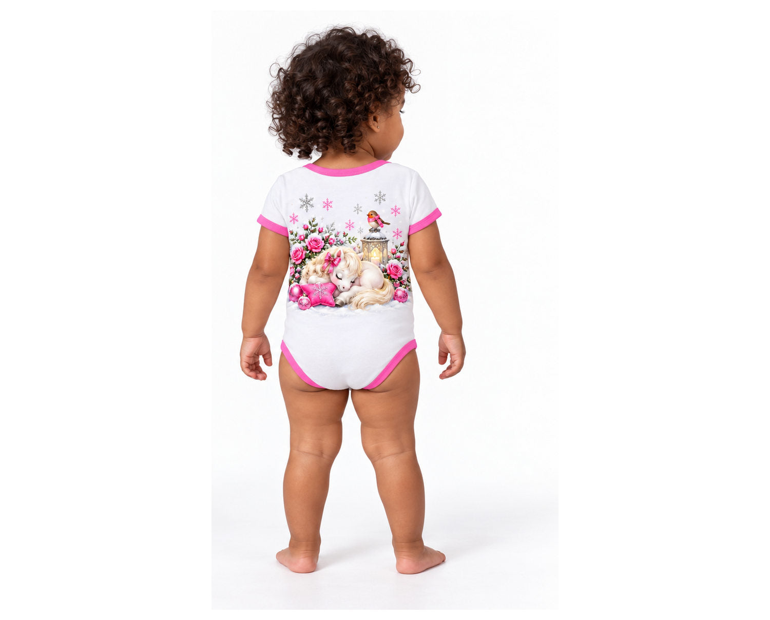Rosenprinzessin im Lichtergarten Weihnachts Baby Body inkl. Name (Druck)