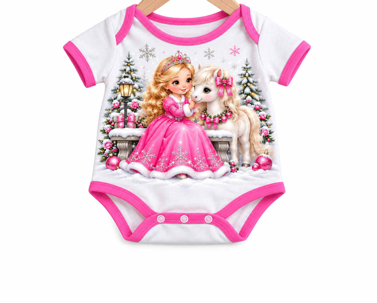 Rosenprinzessin im Lichtergarten Weihnachts Baby Body inkl. Name (Druck)