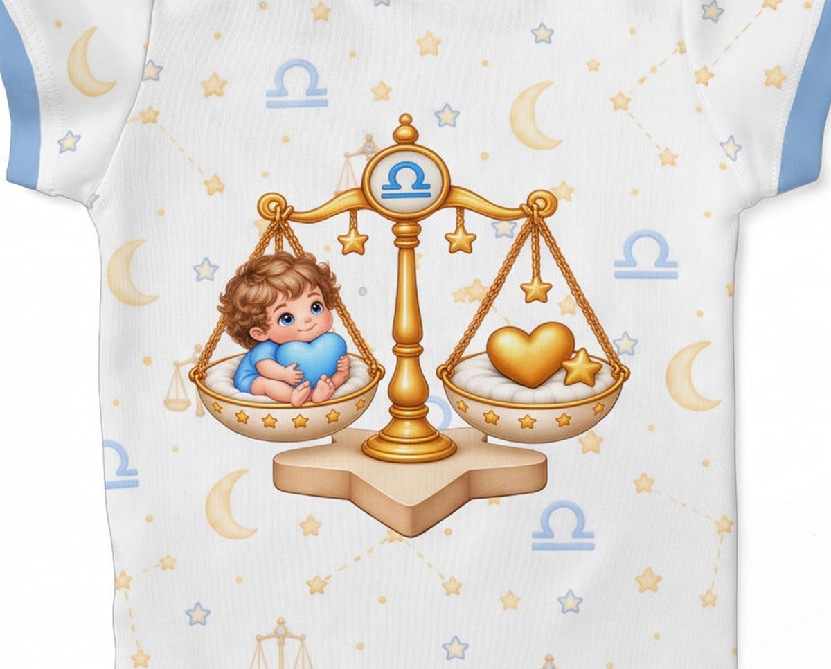 Sternzeichen Waage Baby Body inkl. Name (Druck)
