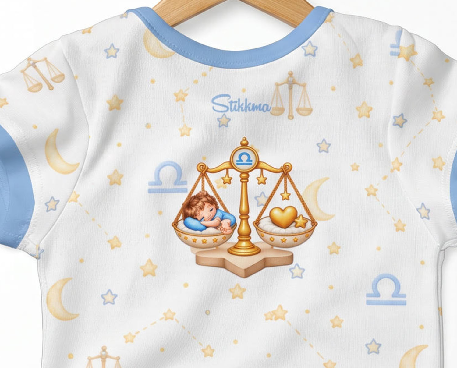 Sternzeichen Waage Baby Body inkl. Name (Druck)