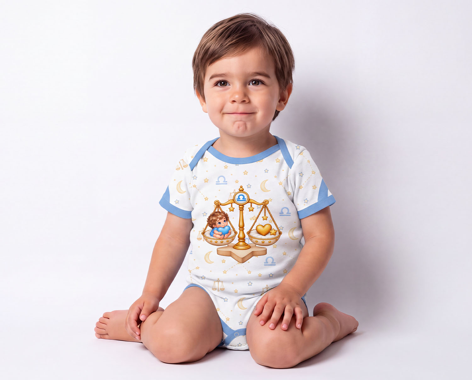 Sternzeichen Waage Baby Body inkl. Name (Druck)